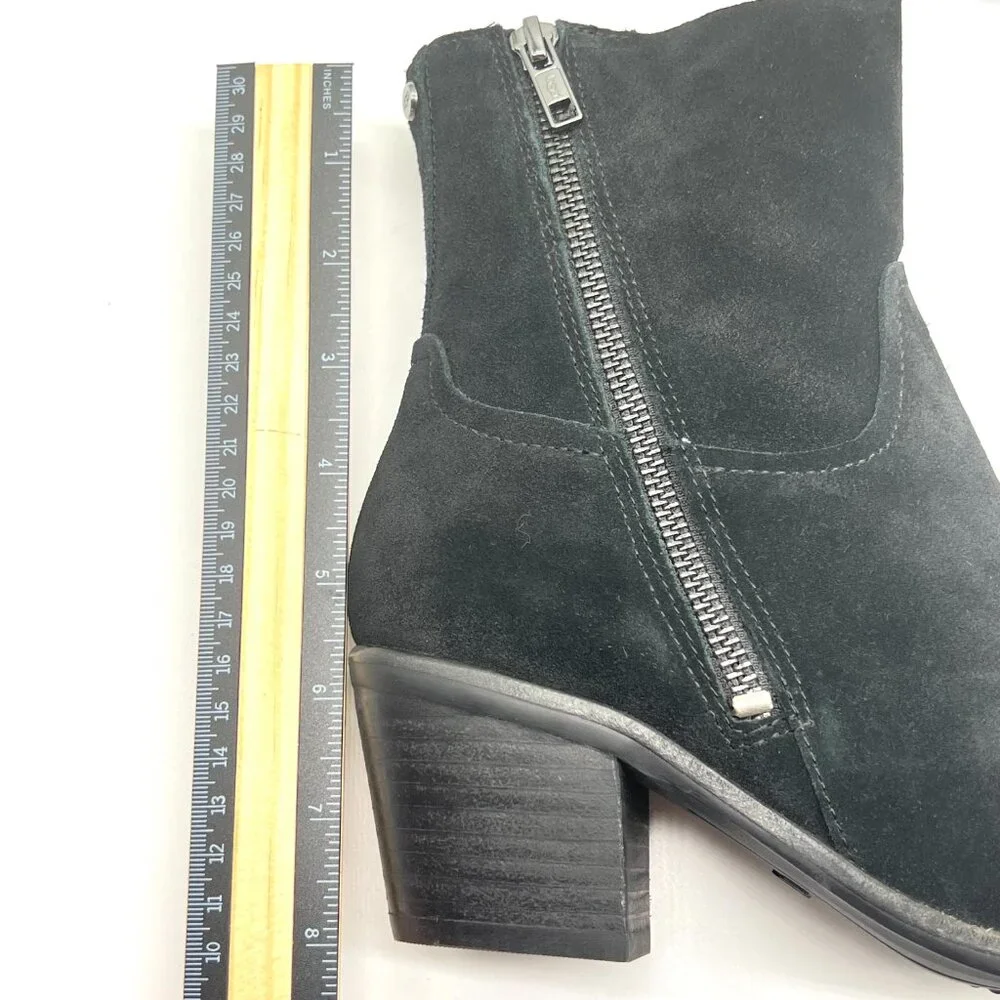 Ugg Womens Size‎ 6.5 6.5M Breeda Black Suede Leather Ankle Boots Shoes